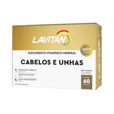 Suplemento Vitamínico Lavitan Cabelos e Unhas 60 Cápsulas